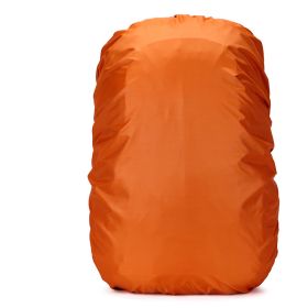 1pc 60L Portable Outdoor Backpack; Waterproof Dust Cover Travel Backpack Rain Cover Camping Sports Accessories (Color: Orange, Capacity: 60L)